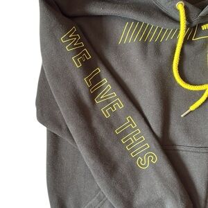 We Live This Hoodie Pullover Black Skater BMX Parkour Woodward Sports Medium